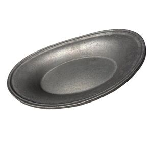 VTG York Metalcrafters Pewter Oval Bowl/Serving Tray/Plate /Dish USA Cottagecore